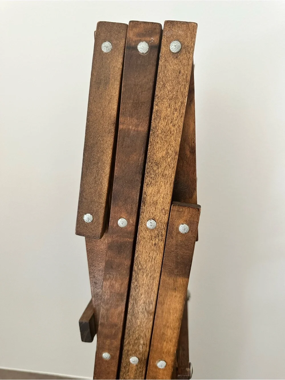 Vintage Wooden Accordian Style Foldable Towel or Large 8 Bottle Wine Rack 23“